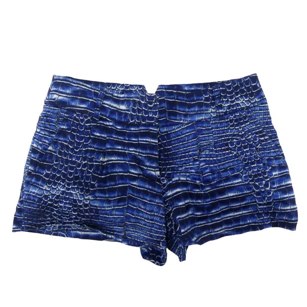 BCBG Max Azria Women’s Blue Snake skin Print Phillipa Shorts Size XXS 28W
